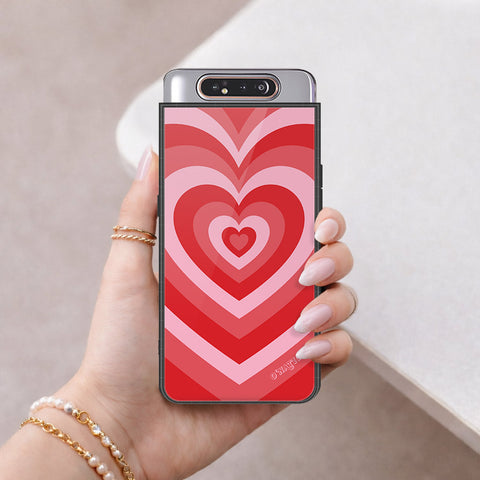 Samsung Galaxy A80 Cover - O'Nation Heartbeat Series - HQ Ultra Shine Premium Infinity Glass Soft Silicon Borders Case