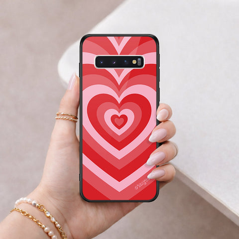 Samsung Galaxy S10 Cover - O'Nation Heartbeat Series - HQ Ultra Shine Premium Infinity Glass Soft Silicon Borders Case
