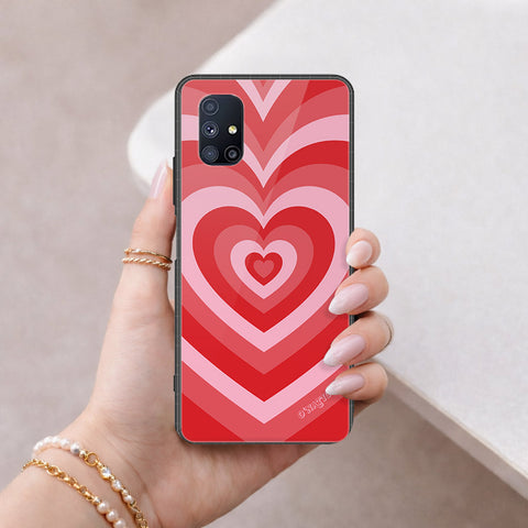 Samsung Galaxy M51 Cover - O'Nation Heartbeat Series - HQ Ultra Shine Premium Infinity Glass Soft Silicon Borders Case