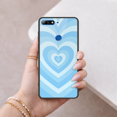 Huawei Honor 7C Cover - O'Nation Heartbeat Series - HQ Ultra Shine Premium Infinity Glass Soft Silicon Borders Case