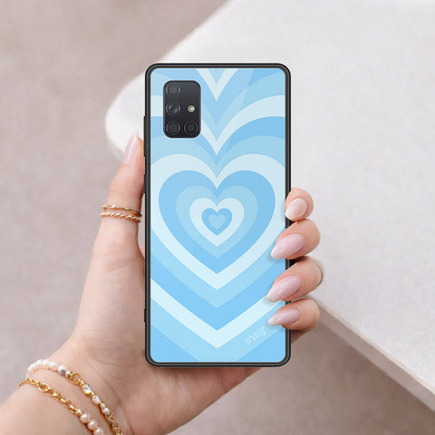 Samsung Galaxy A71 Cover - O'Nation Heartbeat Series - HQ Ultra Shine Premium Infinity Glass Soft Silicon Borders Case