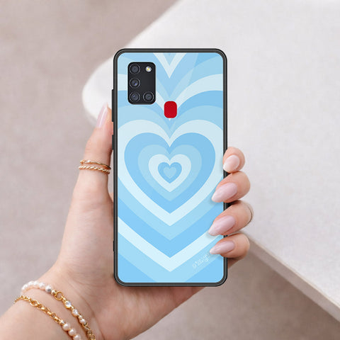 Samsung Galaxy A21s Cover - O'Nation Heartbeat Series - HQ Ultra Shine Premium Infinity Glass Soft Silicon Borders Case