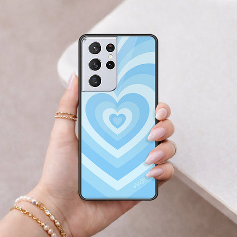 Samsung Galaxy S21 Ultra 5G Cover - O'Nation Heartbeat Series - HQ Ultra Shine Premium Infinity Glass Soft Silicon Borders Case