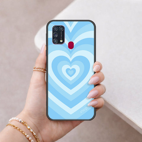 Samsung Galaxy M31 Cover - O'Nation Heartbeat Series - HQ Ultra Shine Premium Infinity Glass Soft Silicon Borders Case