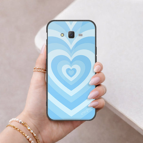 Samsung Galaxy J7 2015 Cover - O'Nation Heartbeat Series - HQ Ultra Shine Premium Infinity Glass Soft Silicon Borders Case
