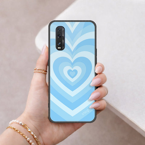 Oppo Find X2 Cover - O'Nation Heartbeat Series - HQ Ultra Shine Premium Infinity Glass Soft Silicon Borders Case