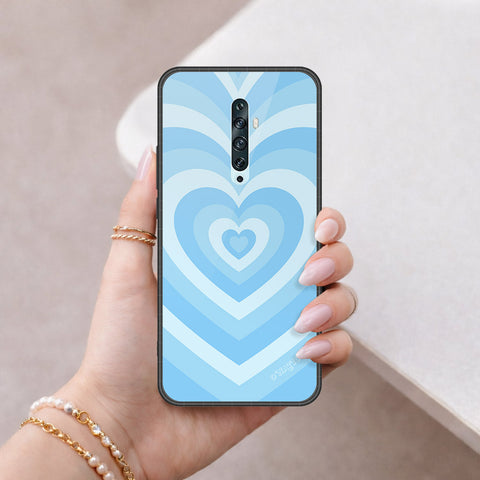 Oppo Reno 2 Cover - O'Nation Heartbeat Series - HQ Ultra Shine Premium Infinity Glass Soft Silicon Borders Case