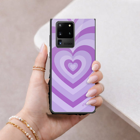 Samsung Galaxy S20 Ultra Cover - O'Nation Heartbeat Series - HQ Ultra Shine Premium Infinity Glass Soft Silicon Borders Case