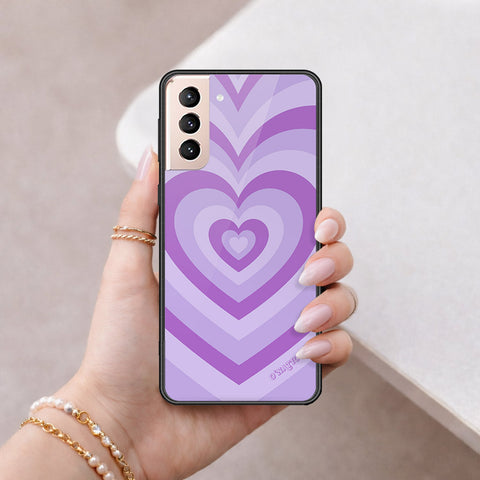 Samsung Galaxy S21 5G Cover - O'Nation Heartbeat Series - HQ Ultra Shine Premium Infinity Glass Soft Silicon Borders Case