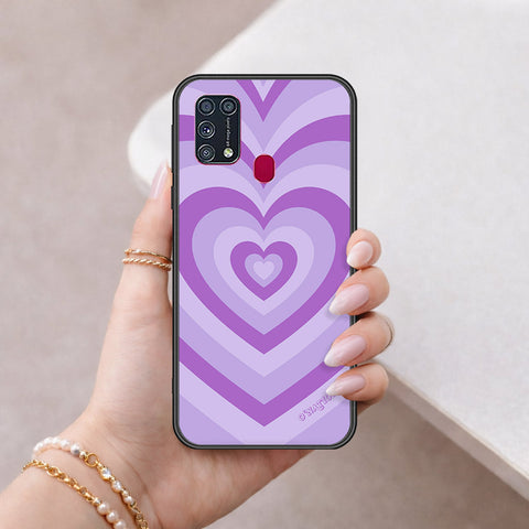 Samsung Galaxy M31 Cover - O'Nation Heartbeat Series - HQ Ultra Shine Premium Infinity Glass Soft Silicon Borders Case