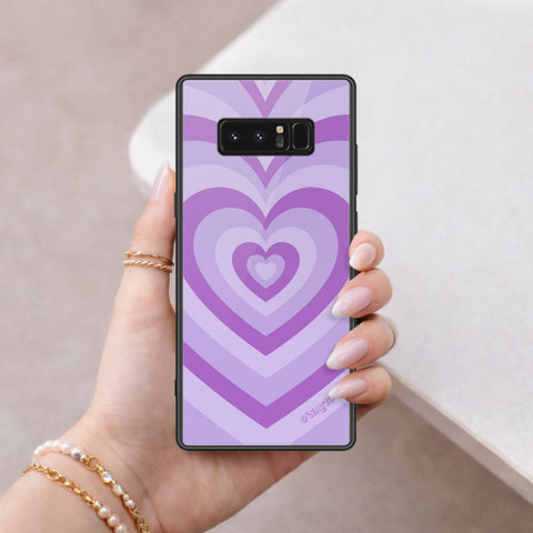 Samsung Galaxy Note 8 Cover - O'Nation Heartbeat Series - HQ Ultra Shine Premium Infinity Glass Soft Silicon Borders Case