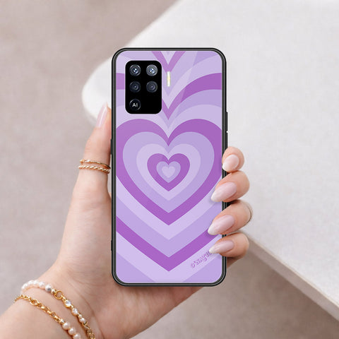 Oppo A94 Cover - O'Nation Heartbeat Series - HQ Ultra Shine Premium Infinity Glass Soft Silicon Borders Case