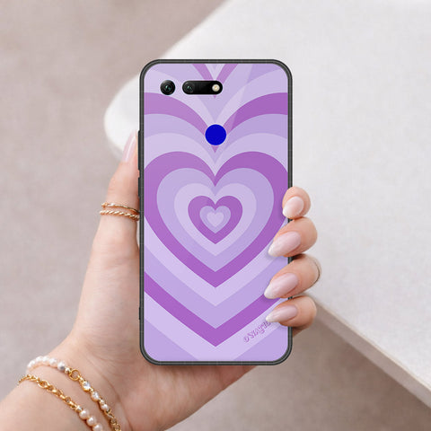 Huawei Honor View 20 Cover - O'Nation Heartbeat Series - HQ Ultra Shine Premium Infinity Glass Soft Silicon Borders Case
