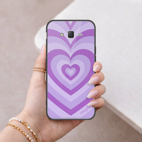 Samsung Galaxy J7 2015 Cover - O'Nation Heartbeat Series - HQ Ultra Shine Premium Infinity Glass Soft Silicon Borders Case