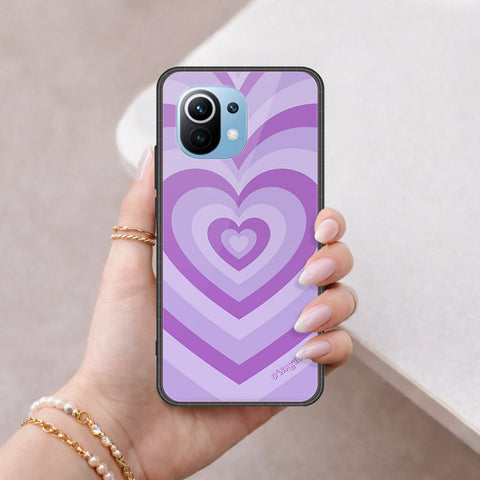 Xiaomi Mi 11 Cover - O'Nation Heartbeat Series - HQ Ultra Shine Premium Infinity Glass Soft Silicon Borders Case