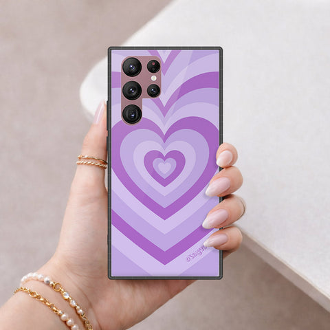 Samsung Galaxy S22 Ultra 5G Cover - O'Nation Heartbeat Series - HQ Ultra Shine Premium Infinity Glass Soft Silicon Borders Case
