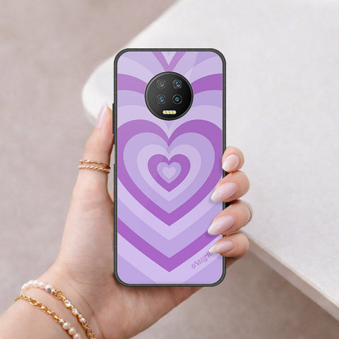 Infinix Note 7 Cover - O'Nation Heartbeat Series - HQ Ultra Shine Premium Infinity Glass Soft Silicon Borders Case