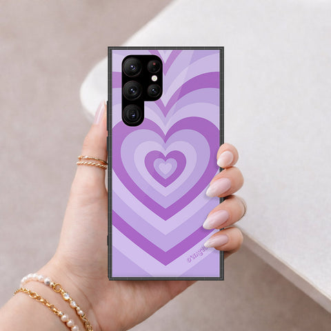 Samsung Galaxy S23 Ultra 5G Cover - O'Nation Heartbeat Series - HQ Ultra Shine Premium Infinity Glass Soft Silicon Borders Case