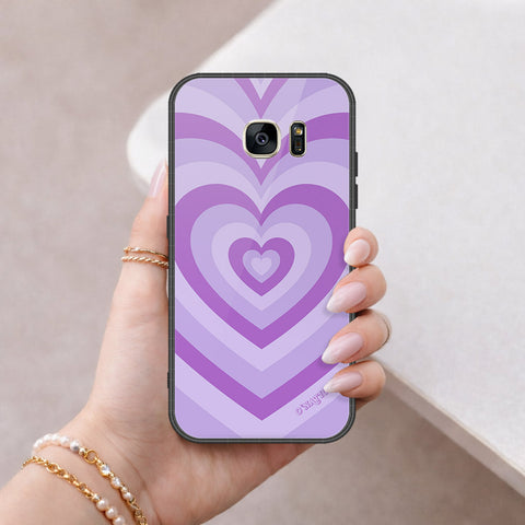 Samsung Galaxy S7 Cover - O'Nation Heartbeat Series - HQ Ultra Shine Premium Infinity Glass Soft Silicon Borders Case