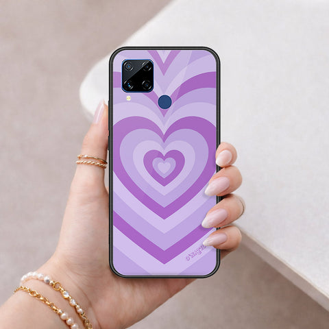 Realme C15 Cover - O'Nation Heartbeat Series - HQ Ultra Shine Premium Infinity Glass Soft Silicon Borders Case