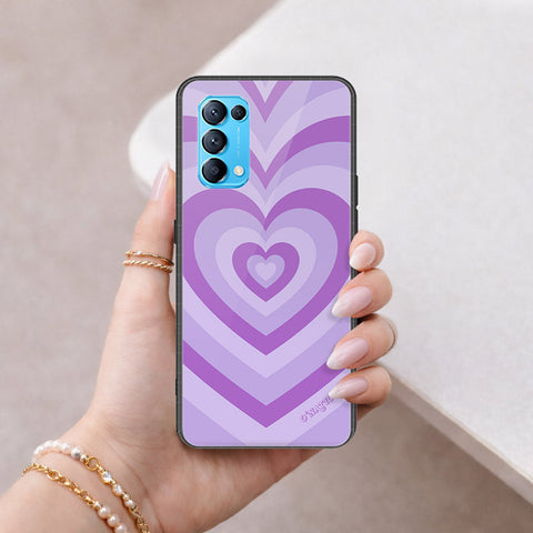 Oppo Reno 5 4G Cover - O'Nation Heartbeat Series - HQ Ultra Shine Premium Infinity Glass Soft Silicon Borders Case