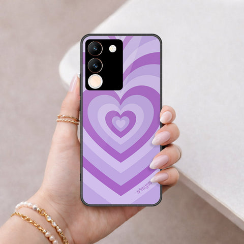Vivo V29e Cover - O'Nation Heartbeat Series - HQ Ultra Shine Premium Infinity Glass Soft Silicon Borders Case