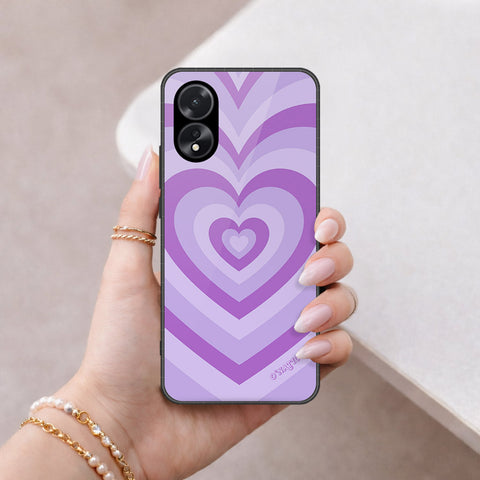 Oppo A18 Cover - O'Nation Heartbeat Series - HQ Ultra Shine Premium Infinity Glass Soft Silicon Borders Case
