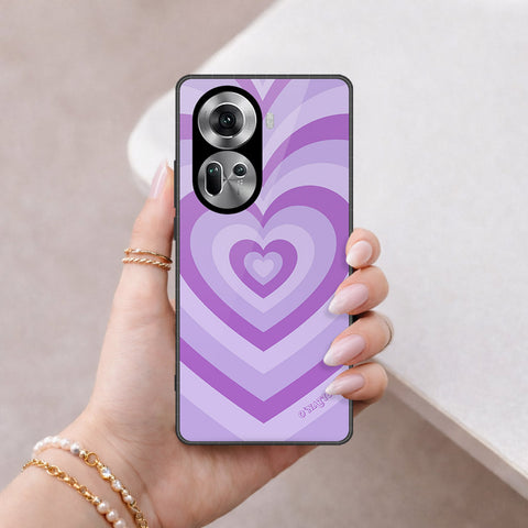 Oppo Reno 11 5G Cover - O'Nation Heartbeat Series - HQ Ultra Shine Premium Infinity Glass Soft Silicon Borders Case