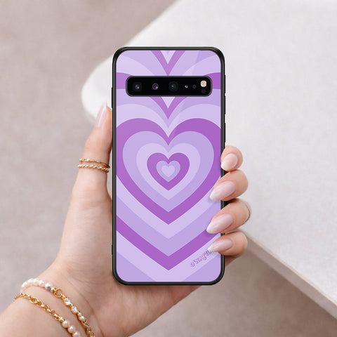 Samsung Galaxy S10 5G Cover - O'Nation Heartbeat Series - HQ Ultra Shine Premium Infinity Glass Soft Silicon Borders Case