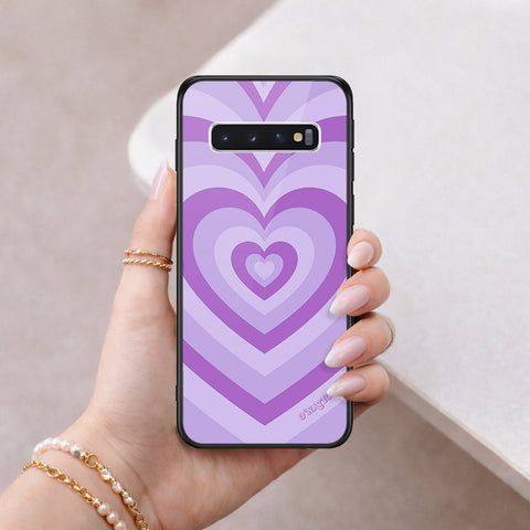 Samsung Galaxy S10 Cover - O'Nation Heartbeat Series - HQ Ultra Shine Premium Infinity Glass Soft Silicon Borders Case