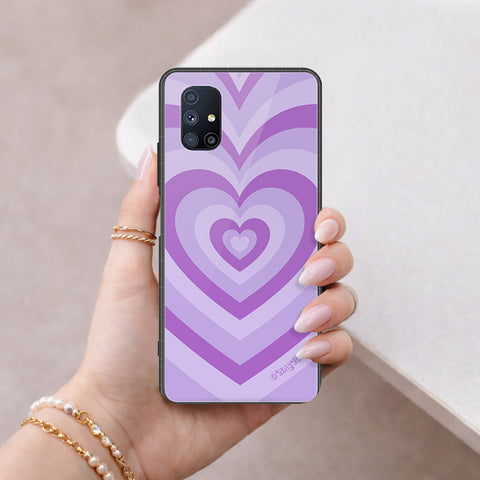 Samsung Galaxy M51 Cover - O'Nation Heartbeat Series - HQ Ultra Shine Premium Infinity Glass Soft Silicon Borders Case