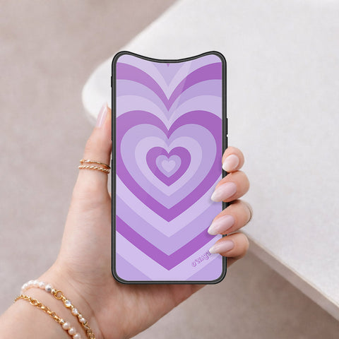 Oppo Find X Cover - O'Nation Heartbeat Series - HQ Ultra Shine Premium Infinity Glass Soft Silicon Borders Case
