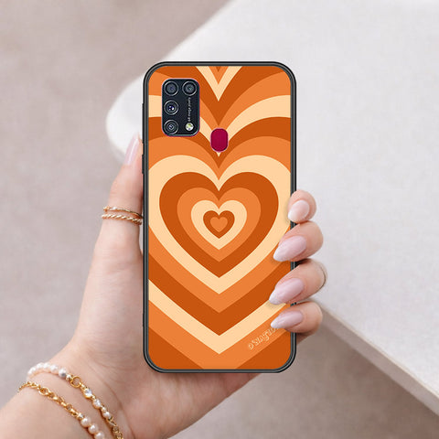 Samsung Galaxy M31 Cover - O'Nation Heartbeat Series - HQ Ultra Shine Premium Infinity Glass Soft Silicon Borders Case