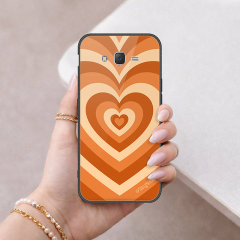 Samsung Galaxy J7 2015 Cover - O'Nation Heartbeat Series - HQ Ultra Shine Premium Infinity Glass Soft Silicon Borders Case