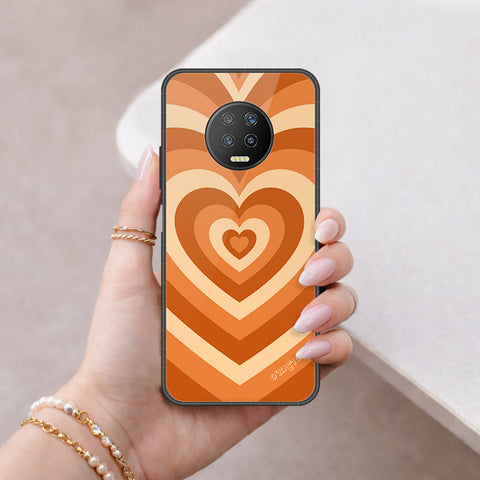 Infinix Note 7 Cover - O'Nation Heartbeat Series - HQ Ultra Shine Premium Infinity Glass Soft Silicon Borders Case