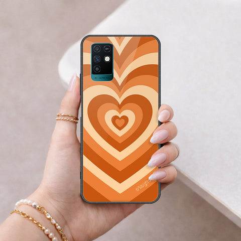 Infinix Note 10 Cover - O'Nation Heartbeat Series - HQ Ultra Shine Premium Infinity Glass Soft Silicon Borders Case