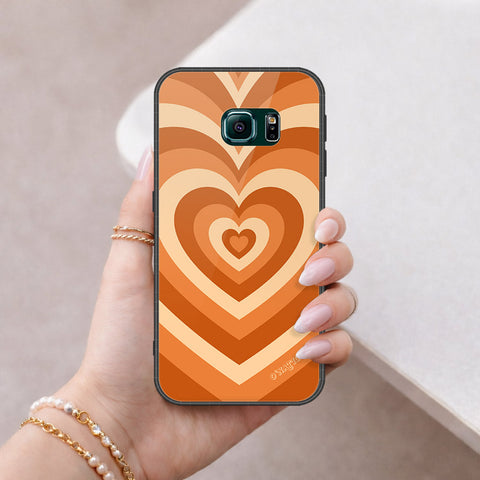 Samsung Galaxy S6 Edge Cover - O'Nation Heartbeat Series - HQ Ultra Shine Premium Infinity Glass Soft Silicon Borders Case
