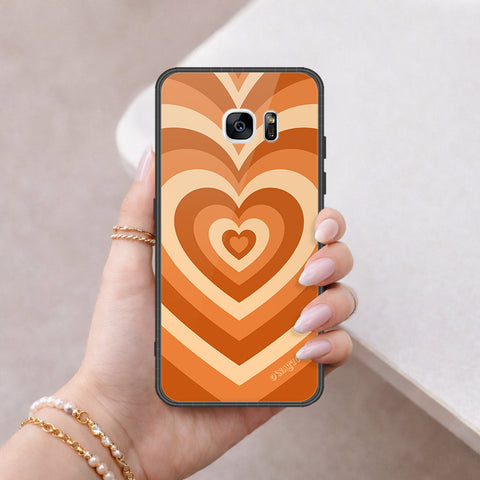 Samsung Galaxy S7 Edge Cover - O'Nation Heartbeat Series - HQ Ultra Shine Premium Infinity Glass Soft Silicon Borders Case