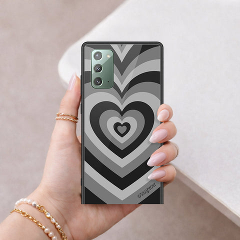 Samsung Galaxy Note 20 Cover - O'Nation Heartbeat Series - HQ Ultra Shine Premium Infinity Glass Soft Silicon Borders Case