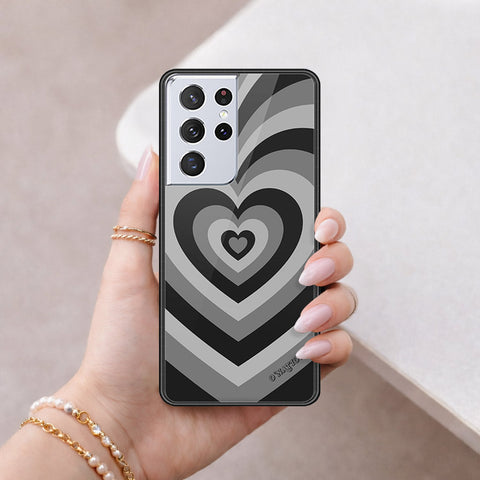 Samsung Galaxy S21 Ultra 5G Cover - O'Nation Heartbeat Series - HQ Ultra Shine Premium Infinity Glass Soft Silicon Borders Case