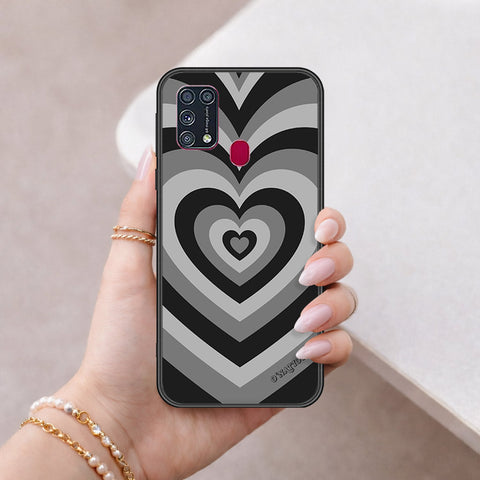 Samsung Galaxy M31 Cover - O'Nation Heartbeat Series - HQ Ultra Shine Premium Infinity Glass Soft Silicon Borders Case