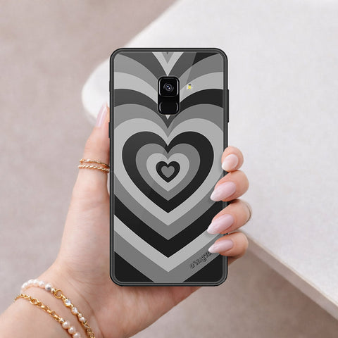 Samsung Galaxy A8 2018 Cover - O'Nation Heartbeat Series - HQ Ultra Shine Premium Infinity Glass Soft Silicon Borders Case