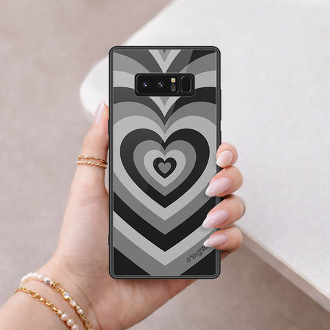 Samsung Galaxy Note 8 Cover - O'Nation Heartbeat Series - HQ Ultra Shine Premium Infinity Glass Soft Silicon Borders Case