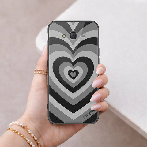 Samsung Galaxy J7 2015 Cover - O'Nation Heartbeat Series - HQ Ultra Shine Premium Infinity Glass Soft Silicon Borders Case