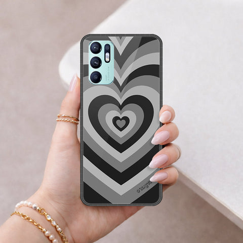 Oppo Reno 6 Cover - O'Nation Heartbeat Series - HQ Ultra Shine Premium Infinity Glass Soft Silicon Borders Case