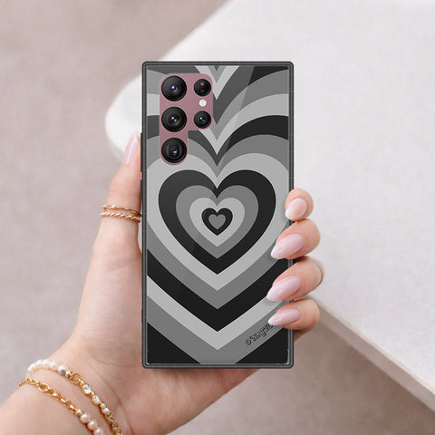 Samsung Galaxy S22 Ultra 5G Cover - O'Nation Heartbeat Series - HQ Ultra Shine Premium Infinity Glass Soft Silicon Borders Case