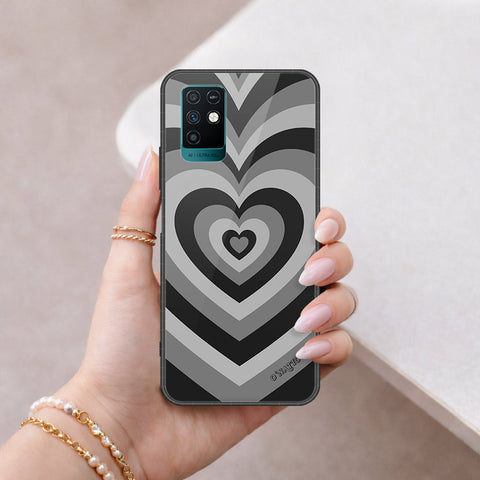 Infinix Note 10 Cover - O'Nation Heartbeat Series - HQ Ultra Shine Premium Infinity Glass Soft Silicon Borders Case