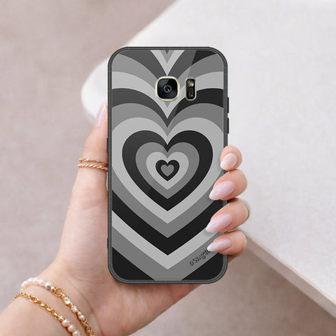 Samsung Galaxy S7 Cover - O'Nation Heartbeat Series - HQ Ultra Shine Premium Infinity Glass Soft Silicon Borders Case