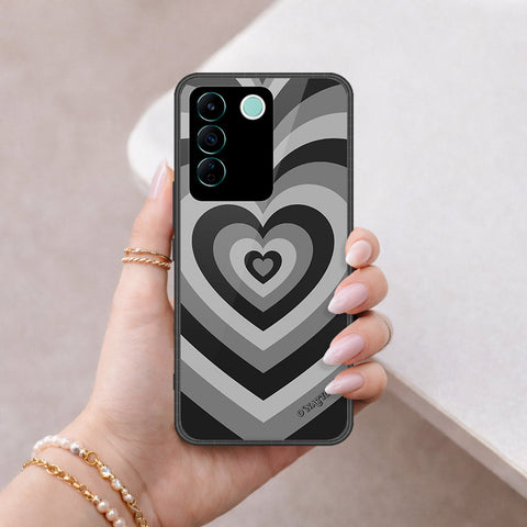 Vivo V27e Cover - O'Nation Heartbeat Series - HQ Ultra Shine Premium Infinity Glass Soft Silicon Borders Case