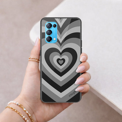 Oppo Reno 5 4G Cover - O'Nation Heartbeat Series - HQ Ultra Shine Premium Infinity Glass Soft Silicon Borders Case